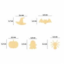 Stansar i Set Vaessen - Halloween - 5 st Motiv - ca 2 cm