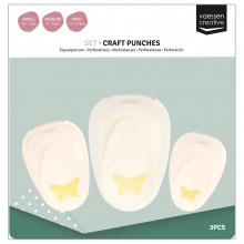 Stansar i Set Vaessen Fjärilar 3 st Handstans Lager på