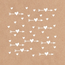 Stencil - Heart with arrow - 15,5x15,5 cm