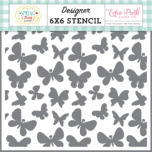 Stencil Echo Park - Spring Fling - Bouncing Butterflies - 6x6 Tum