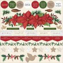 Stickers 12”x12” Kaisercraft Home For Christmas Scrapbooking Papper