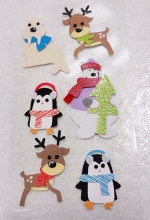 3D-Stickers Mix Christmas Animals Heyda Julklistermärken