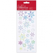 Stickers Docraft's - Blue Snowflakes - 27x10 cm