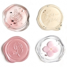 Stickers Sigill - Rosa - 18 st Runda Klistermärken - Ca 2 cm