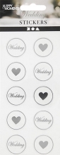 Stickers Sigill Mix i Silver 20 st Happy Moments Klistermärken