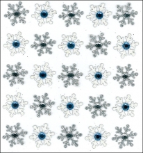 3D Glitter Stickers Jolee's - Snowflake Repeats - 25 delar