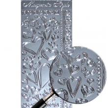 Stickers Peel Off’s Hjärtan Style Silver Dekorationer DIY