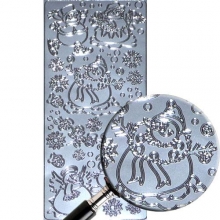 Stickers Peel Off’s Snögubbe Silver till scrapbooking, pyssel och hobby