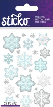 Epoxy Mini Stickers Sticko Snowflakes 22 delar Klistermärken