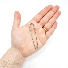 Stor Broschnål 5 st - Brooch Pin- 55mm - Platinum