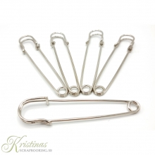Stor Broschnål 5 st - Brooch Pin- 55mm - Platinum