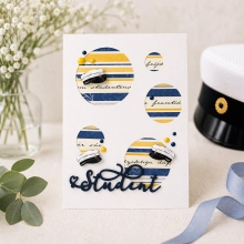 Papper Maja Design Äntligen Studentfest Student Konfirmation