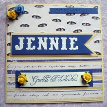 Cardstock Florence Canvas Sapphire Student Konfirmation