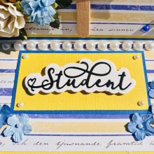 Cardstock Florence Canvas Sapphire Student Konfirmation