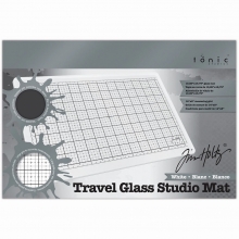 Tim Holtz Glass Media Mat Travel - 14 x 8 tum - White