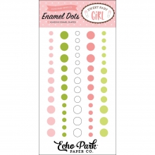 Sweet Baby Girl Enamel Dots 60 st Echo Park Dekorationer DIY