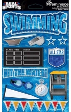 Stickers 3D Simning Reminisce Julpyssel till scrapbooking, pyssel och hobby