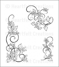 Cling Rubber Stamp - Petite Floral Swirl