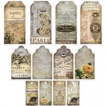 Glamour & Grunge Tags Melissa Frances 12 st Die Cuts Chipboard