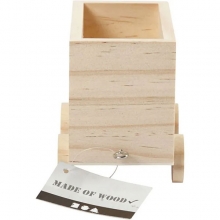 Tågvagn av Trä 9,5x8 cm Nissedörr till scrapbooking, pyssel och hobby