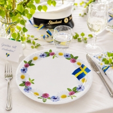 Papperstallrikar 23 cm - 8 st - Sommarkrans
