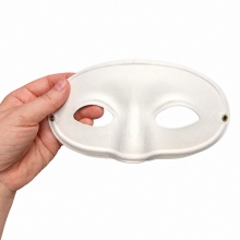 Halvmasker av papp H: 9,5 cm B: 18,5 10 st Masker