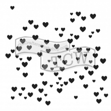 Template Stencil 6x6 15x15cm - Micro Hearts