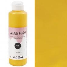 Textilfärg Pärlemor - Gul - 250 ml