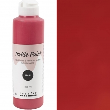 Textilfärg Pärlemor - Röd - 250 ml
