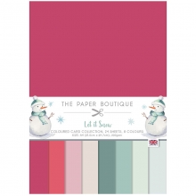 Paper Pad A4 - The Paper Boutique - Coloured Card Let it Snow