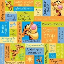Papper Disney Tigger Phrases Mönstrade Scrapbooking