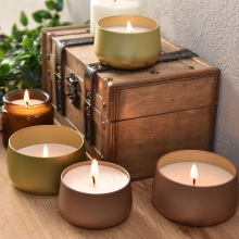 Rund Plåtburk Med Lock 1 st - Rosé - 118 ml