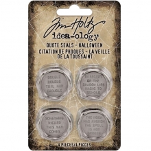 Antika Mynt Halloween - Quote Seals 4 st - Tim Holtz