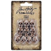 Miniatyr Halloween Skulls - Tim Holtz Döskallar - 10 delar