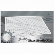 Tim Holtz Glass Studio Mat - White - 13x22