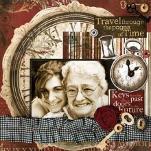 Papper Bo Bunny Timepiece Dot Scrapbooking
