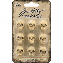 Tim Holtz Idea-ology Miniature Skulls 9 st 20 mm Dekorationer DIY