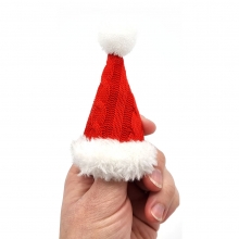 Tomteluva Röd Stickad 9 cm Juldekorationer DIY