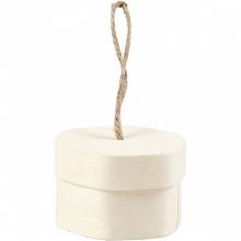 Trä Ask med upphängning - 4,5x3 cm - 3 st