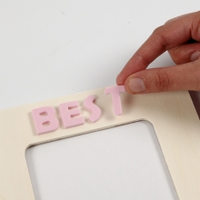 Träram dekorerad med Silk Clay Gjutning Modellering Inspiration