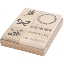 Trästämplar Natur 7 st Stämpeltillverkare