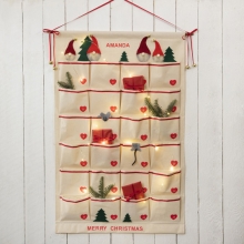 Tygförvaring med 24 Fickor Natur 93x60 cm Paketkalender