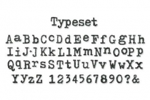 Dies - Alfabet Sizzix - Typeset Alphabet