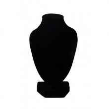Utställningstorso - Byst klädd i svart sammet - 15x10