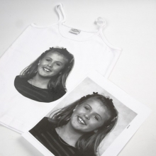 T-shirt stl. medium Vit Rund hals till scrapbooking, pyssel och hobby