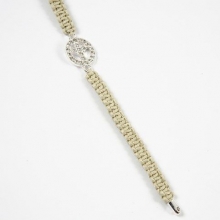 Macraméknutet armband med metalled Inspiration Textil Sömnad Broderi