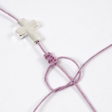 Macraméknutet armband med metalled Inspiration Textil Sömnad Broderi