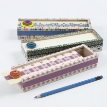 Pennskrin stl. 20x6x3,5 cm Kejsarträd Ask Låda Förvaring av Trä