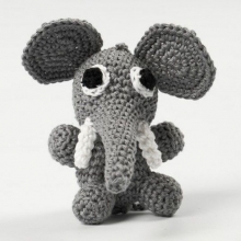 Virkad Elefant Inspiration Textil Sömnad Broderi