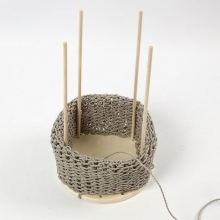 Stickad korg av Pappersgarn Inspiration Textil Sömnad Broderi